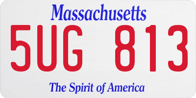 MA license plate 5UG813
