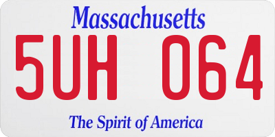 MA license plate 5UH064
