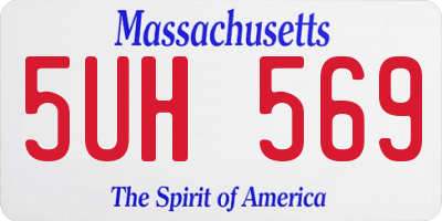 MA license plate 5UH569
