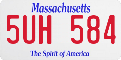MA license plate 5UH584