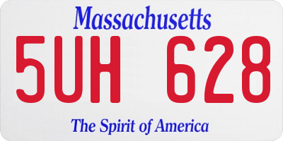MA license plate 5UH628
