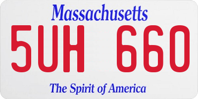 MA license plate 5UH660