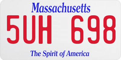 MA license plate 5UH698