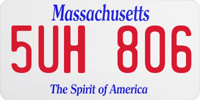 MA license plate 5UH806