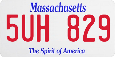 MA license plate 5UH829