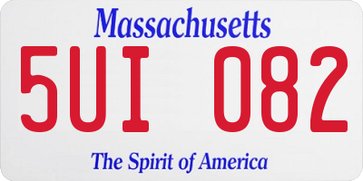 MA license plate 5UI082