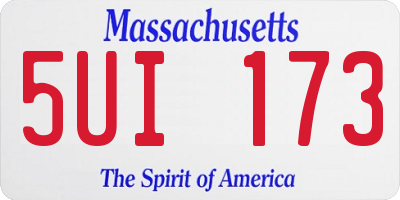 MA license plate 5UI173
