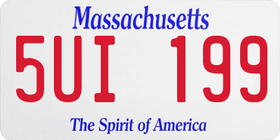 MA license plate 5UI199