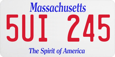 MA license plate 5UI245