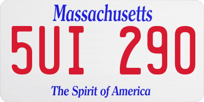 MA license plate 5UI290
