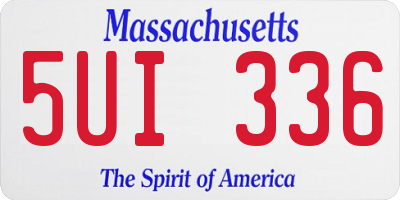 MA license plate 5UI336