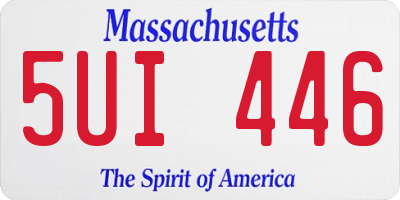MA license plate 5UI446