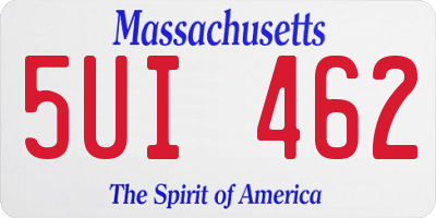 MA license plate 5UI462