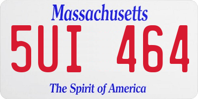 MA license plate 5UI464