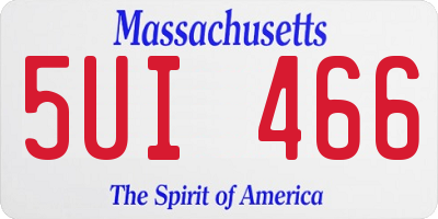MA license plate 5UI466