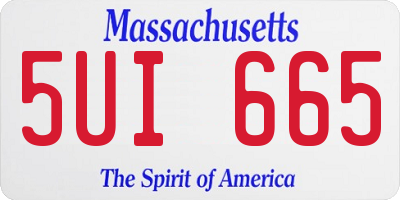 MA license plate 5UI665