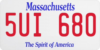 MA license plate 5UI680