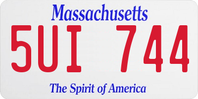 MA license plate 5UI744