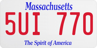 MA license plate 5UI770