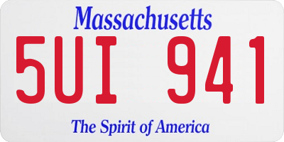 MA license plate 5UI941