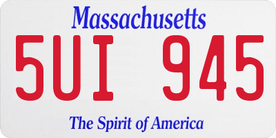 MA license plate 5UI945