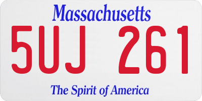 MA license plate 5UJ261