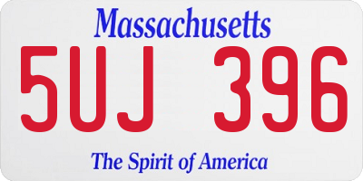 MA license plate 5UJ396