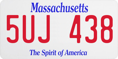 MA license plate 5UJ438