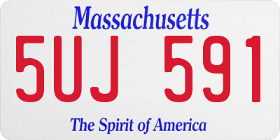 MA license plate 5UJ591