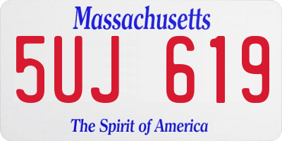 MA license plate 5UJ619