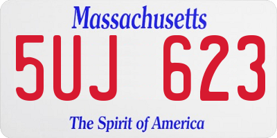 MA license plate 5UJ623