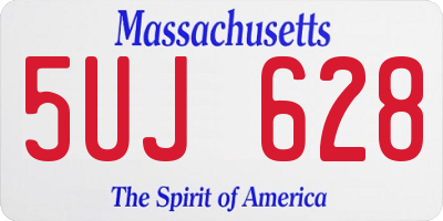 MA license plate 5UJ628