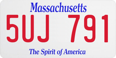 MA license plate 5UJ791