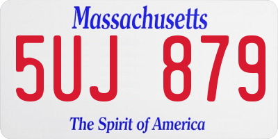 MA license plate 5UJ879