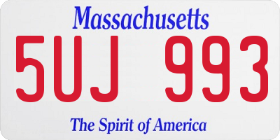 MA license plate 5UJ993