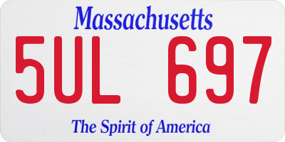 MA license plate 5UL697
