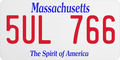 MA license plate 5UL766