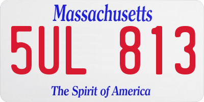 MA license plate 5UL813