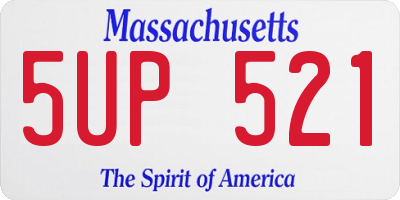 MA license plate 5UP521