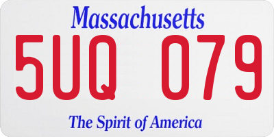 MA license plate 5UQ079