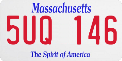 MA license plate 5UQ146