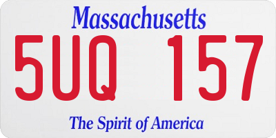 MA license plate 5UQ157
