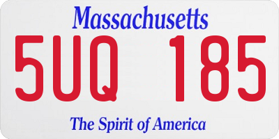 MA license plate 5UQ185
