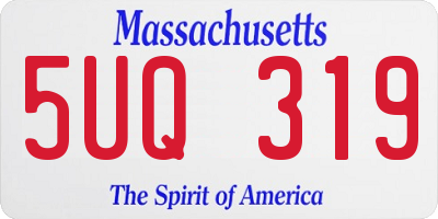 MA license plate 5UQ319