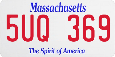 MA license plate 5UQ369