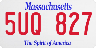 MA license plate 5UQ827