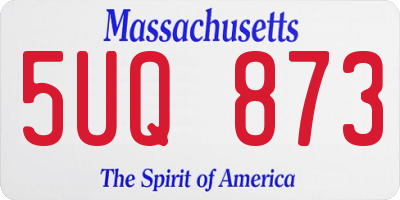 MA license plate 5UQ873