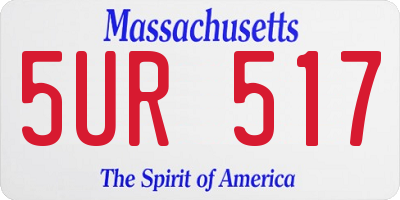 MA license plate 5UR517