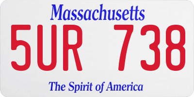 MA license plate 5UR738