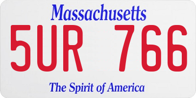 MA license plate 5UR766